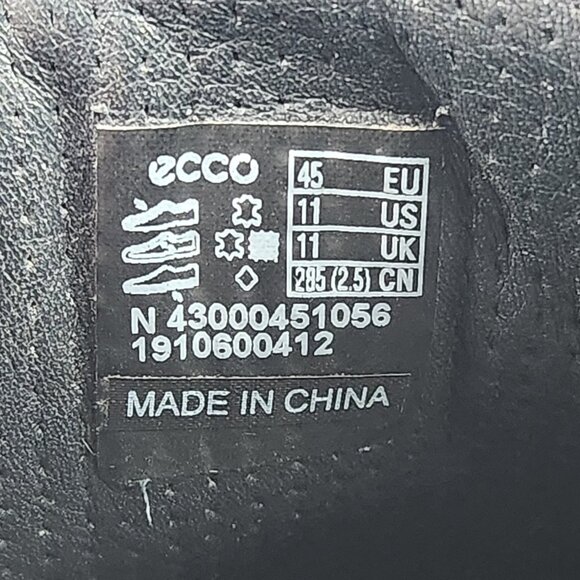 Ecco Soft 7 Men's Size 11 EU 45 Navy Blue Leather Fashion Casual Classic Shoe - Picture 10 of 10